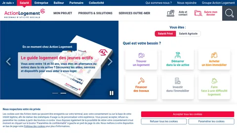 Capture du site Action Logement