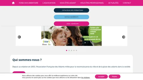 Capture du site Association Française des Aidants