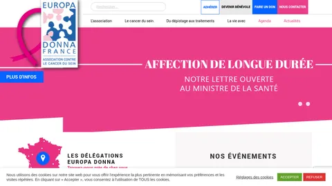 Capture du site Europa Donna France