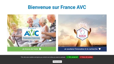 Capture du site France AVC