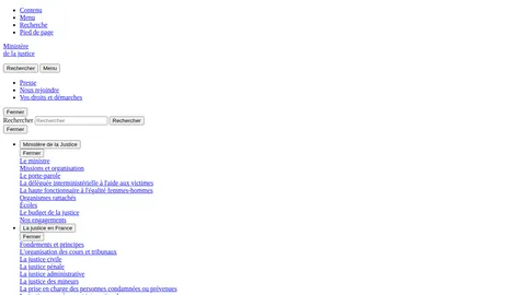 Capture Ministère de la Justice