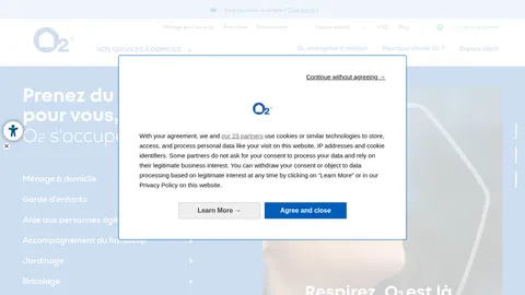 Capture du site O2 Care Services