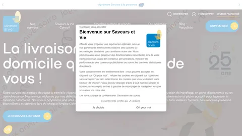 Capture du site Saveurs et Vie