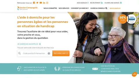 Capture du site Senior Compagnie