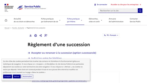 Capture Successions Service-Public