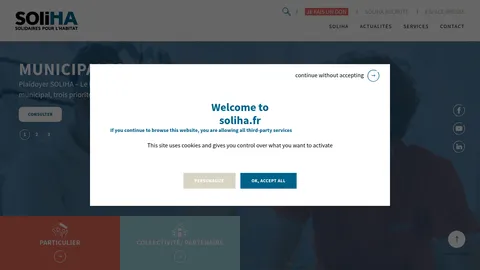 Capture du site Soliha