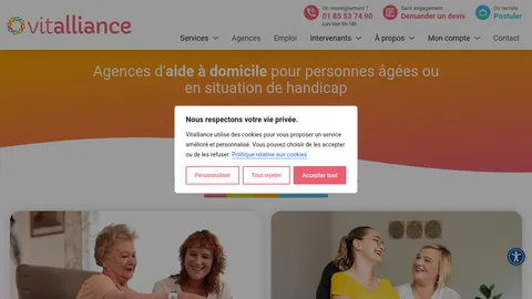 Capture du site Vitalliance